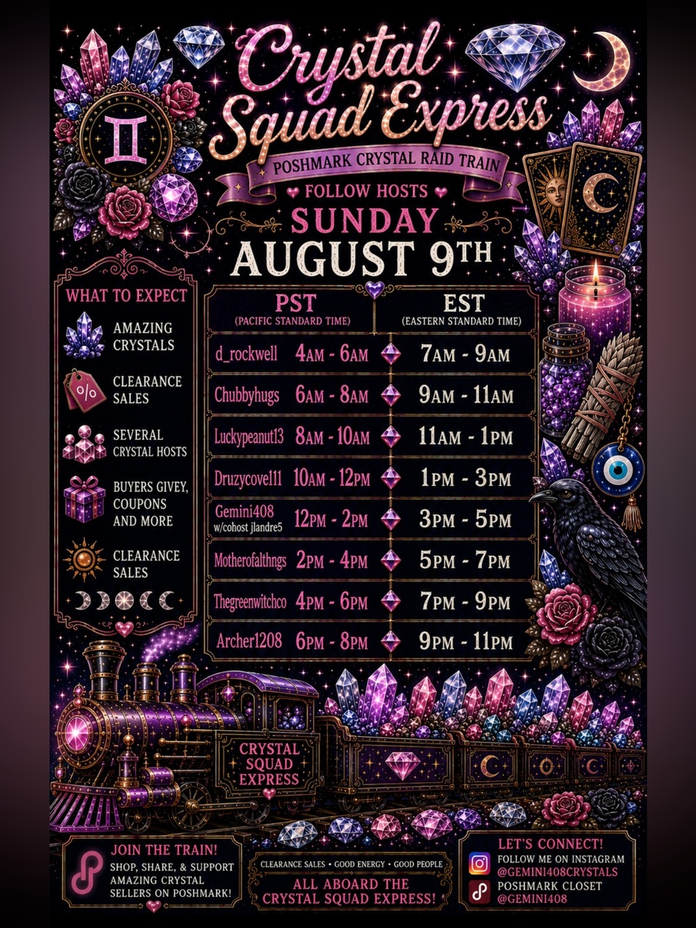 “Crystal Squad Express” Raid Train